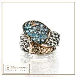 Anello medievale serpente azzurro| Gioielli De Nobili